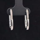 CREOLEN AUS 925/- SILBER RHODINIERT MIT  DIAMANTEN (GES. CA. 0,10 ct.) (Kopie)