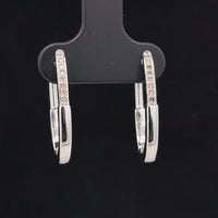 CREOLEN AUS 925/- SILBER RHODINIERT MIT  DIAMANTEN (GES. CA. 0,10 ct.) (Kopie)