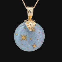 ANHÄNGER AUS 375/- GELBGOLD mit Opaltriplette (ca. 19,55 ct.)