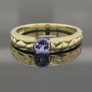 RING AUS 925/- SILBER VERGOLDET MIT TANSANIT AA (CA. 0,25 ct.)
