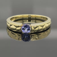 RING AUS 925/- SILBER VERGOLDET MIT TANSANIT AA (CA. 0,25 ct.)