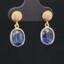 OHRHÄNGER AUS 375/- GELBGOLD mit Nepal Kyanit (ca. 2,60 ct.)