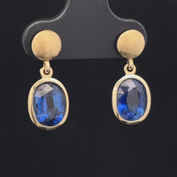 OHRHÄNGER AUS 375/- GELBGOLD mit Nepal Kyanit (ca. 2,60 ct.)