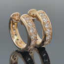 CREOLEN AUS 925/- SILBER VERGOLDET MIT ZIRKON (GES. CA. 2,80 ct.)