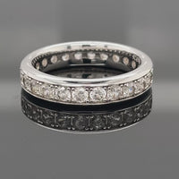 RING AUS 925/- SILBER RHODINIERT MIT ZIRKON