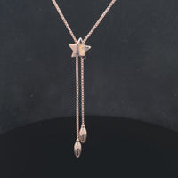 SLIDER Y-COLLIER 925/- SILBER ROSÈVERGOLDET MIT ZIRKONIA