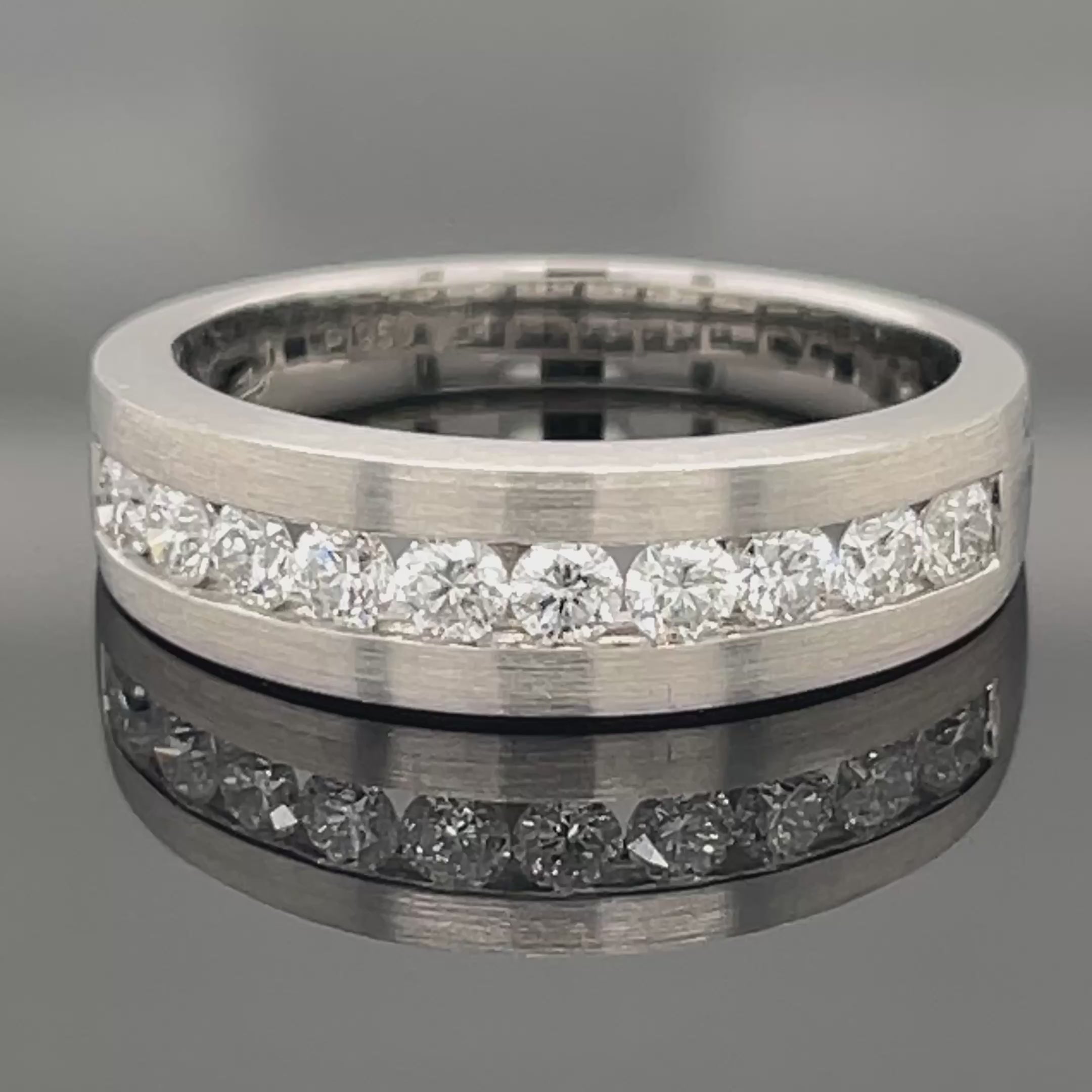 RING AUS 950/- PLATIN MIT BRILLANTEN LR (GES.CA.0,50 CT.)