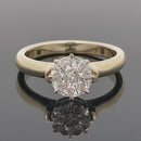 RING AUS 585/- GELBGOLD/WEIßGOLD MIT DIAMANTKOMPOSITION (CA. 0,40ct.)