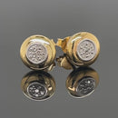 OHRSTECKER AUS 925/- SILBER VERGOLDET MIT DIAMANTEN