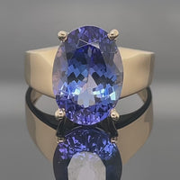 RING GR.18 (56) AUS 585/- GELBGOLD MIT TANSANIT AAAAA ( CA. 7,00 ct.)