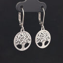 OHRHÄNGER AUS 925/- SILBER RHODINIERT "BAUM DES LEBENS"