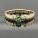 RING AUS 375/- GELBGOLD MIT GOLKONDA TURMALIN (CA.0,19 ct.)