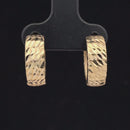 CREOLEN AUS 375/- GELBGOLD, DIAMATIERT