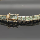 ARMBAND AUS 375/- GELBGOLD MIT MULTI SAPHIR (GES.CA. 7,92 ct.)