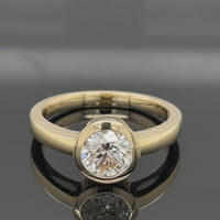 RING AUS 585/- GELBGOLD mit Brillant (ca. 1,2 ct.)