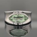 RING AUS 925/- SILBER RHODINIERT MIT FLUORIT (ca.2,15 ct.)