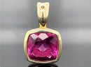ANHÄNGER AUS 375/- GELBGOLD mit Fluorit (ca. 3,4 ct.)